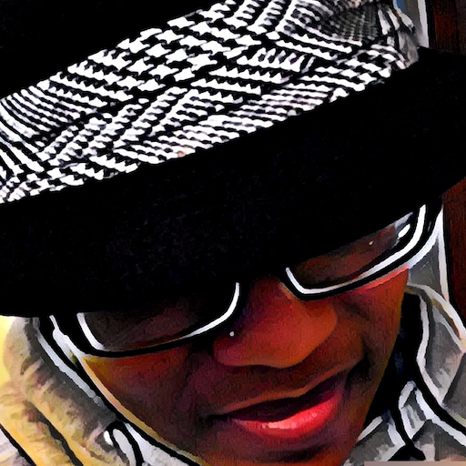 close-up of a black woman in a trilby, eyes down, the hat covering most of her face
